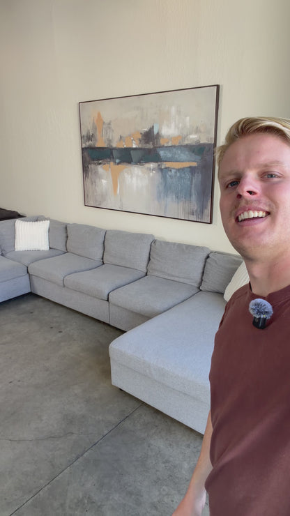 Oversized Gray U Shaped Sectional