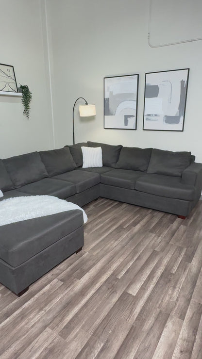 Living Spaces Dark Gray U Shaped Sectional