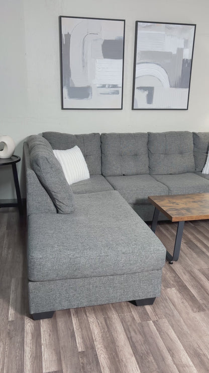 Living Spaces Gray L Shaped Sectional