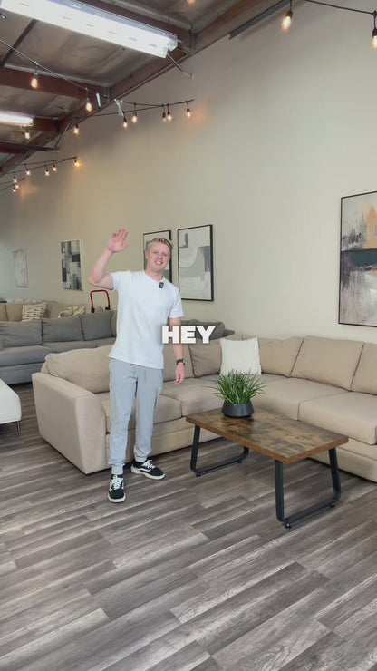 Oversized Beige U Shaped Sectional