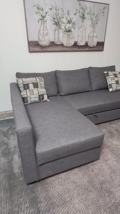 Ikea Friheten Gray Sleeper Sectional with Storage