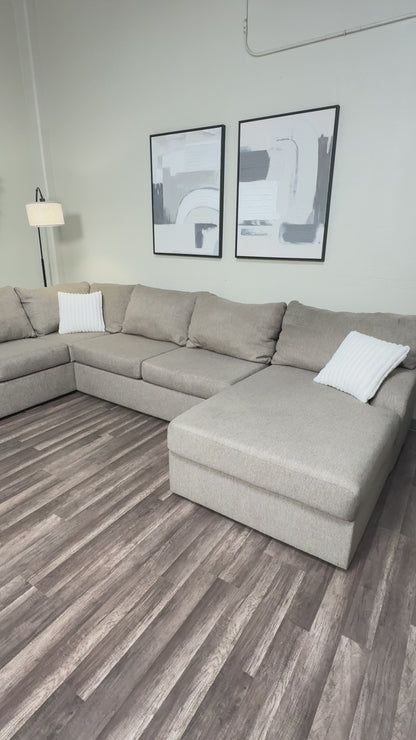 Living Spaces Oversized Beige Sectional